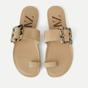 Zara Tortoiseshell Buckle Sandals